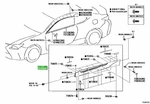 Toyota Lexus Rocker Panel Moulding Rh Lh 75850-24080-c0 75860-24040-c0 Black.212. Fixed Price $1937.81.