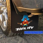 Yosemite Sam Back Off Easy Fit Mud Splash Guard Flap 11"x19" Set Of 2 Universal. Fixed Price $65.19.