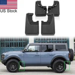 For Ford Bronco 2021-2024 4pcs Black Front & Rear Splash Guards Mud Flaps Fender. Fixed Price $59.99.