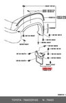 Genuine Oe Mudguard Sub-assy, Front Fender, Right, 7660329165 For Toyota 76603-2. Fixed Price $69.74.