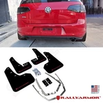 Rally Armor Black Mud Flaps Red Logo For 2015-2021 Vw Mkvii Golf Except R. Fixed Price $164.50.