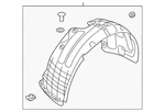 Genuine Hyundai Fender Liner 86811-d3000. Fixed Price $130.45.