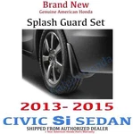 2013 - 2015 Honda Civic Si Oem Splash Guards Sedan Nav Hpt (08p00-tr7-100a). Fixed Price $129.16.