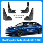 No Drilling Required,set Mud Flaps Car Splash Guards For 2017-2023 Tesla Model 3. Fixed Price $18.04.