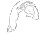 Genuine Gm Passenger Side Rear Wheelhouse Liner 23208845. Fixed Price $128.19.
