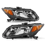 For 2012-2015 Honda Civic Sedan 12-13 Coupe Black Amber Headlights Assembly. Fixed Price $88.68.