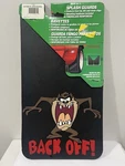 Vintage Taz Tasmanian Devil "back Off!" Mud Flap Splash Guard Plasticolor Nos. Fixed Price $75.00.
