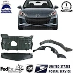 Front + Rear Engine Splash Shield Undercover Fender Liners For 2010-13 Mazda 3. Fixed Price $143.05.