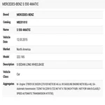 Mercedes Hinge A 222 720 39 01. Fixed Price $100.00.