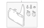Genuine Volkswagen Splash Guards - Rear 3g8-075-101. Fixed Price $87.63.
