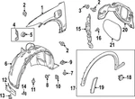Genuine Ford Fender Liner U-nut W720874-s300. Fixed Price $3.75.