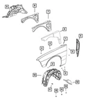 Genuine Mopar Splash Shield Right 68319960ae. Fixed Price $106.94.